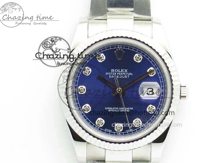 MiroTime 0520 FlexibleFit DateJust 41mm 126334 Noob 1:1 Best Edition Fluted Bezel Blue Diam Dial On SS Oyster Bracelet A 3583